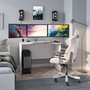 Стол компьютерный ВАРДИГ K2 100x82, белый/серебристый в Игриме - igrim.mebel24.online | фото 4