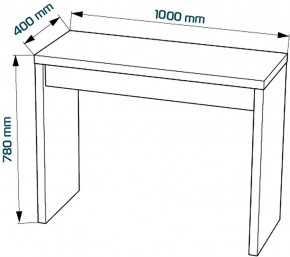 Стол косметический Энкель 100 белый в Игриме - igrim.mebel24.online | фото 2