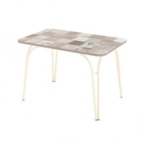 Стол кухонный Аркада пластик гауди В1 черный в Игриме - igrim.mebel24.online | фото 1