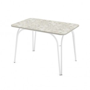 Стол кухонный Аркада пластик калакатта В1 белый в Игриме - igrim.mebel24.online | фото 1