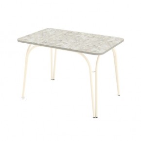Стол кухонный Аркада пластик калакатта В1 белый в Игриме - igrim.mebel24.online | фото 4