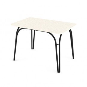 Стол кухонный Аркада пластик семолина бежевая В1 черный в Игриме - igrim.mebel24.online | фото 1
