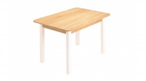 Стол ЛДСП (опоры белые) дуб сонома в Игриме - igrim.mebel24.online | фото