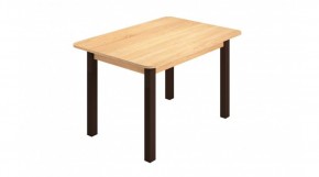 Стол ЛДСП (опоры черные) дуб сонома в Игриме - igrim.mebel24.online | фото