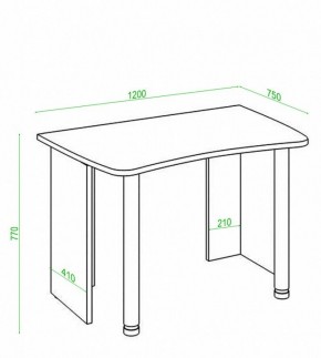 Стол офисный Домино Лайт СКЛ-Софт120 в Игриме - igrim.mebel24.online | фото 3