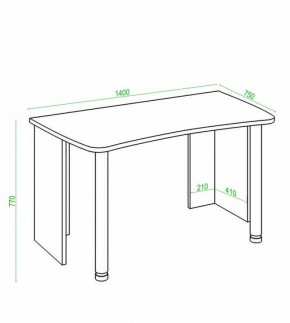 Стол офисный Домино Лайт СКЛ-Софт140 в Игриме - igrim.mebel24.online | фото 3