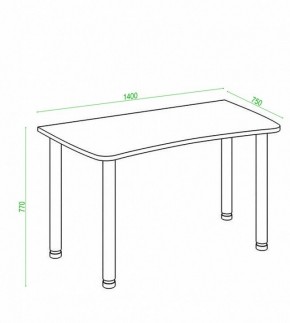 Стол офисный Домино Лайт СКЛ-Софт140МО в Игриме - igrim.mebel24.online | фото 3