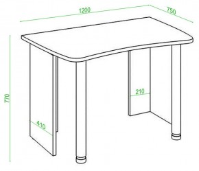 Стол офисный Домино Lite СКЛ-Софт120 в Игриме - igrim.mebel24.online | фото 2