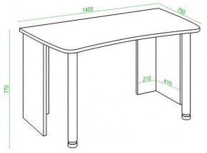 Стол офисный Домино Lite СКЛ-Софт140 в Игриме - igrim.mebel24.online | фото 2