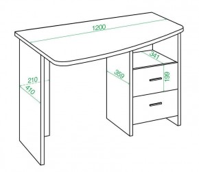 Стол письменный Домино Лайт СКЛ-Крл 120 в Игриме - igrim.mebel24.online | фото 3