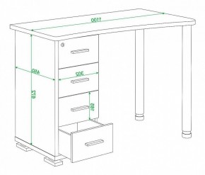 Стол письменный Домино нельсон СКМ-50 в Игриме - igrim.mebel24.online | фото 5