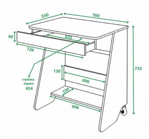 Стол письменный Домино СК-7 в Игриме - igrim.mebel24.online | фото 2