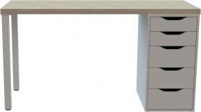 Стол письменный Ингар 2/5Т 140x75x55, дуб беленый/белый в Игриме - igrim.mebel24.online | фото 2
