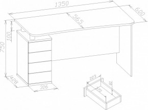 Стол письменный КСТ-105 в Игриме - igrim.mebel24.online | фото