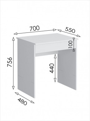 Стол письменный мини с ящиком Париж в Игриме - igrim.mebel24.online | фото 3