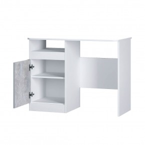 Стол письменный Паскаль (белый/цемент светлый) в Игриме - igrim.mebel24.online | фото 2