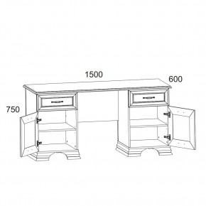 Стол письменный, TIFFANY, цвет вудлайн кремовый в Игриме - igrim.mebel24.online | фото 3