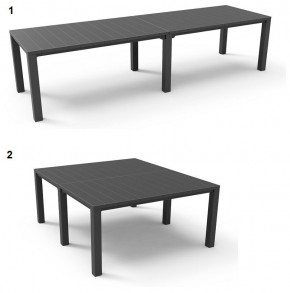 Стол раскладной Джули (Julie Double table 2 configurations) Графит в Игриме - igrim.mebel24.online | фото