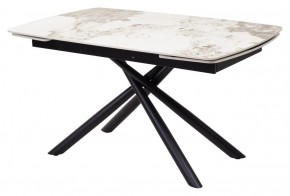 Стол RIVOLI 140 GLOSS LUXURY PANDORA SOLID CERAMIC / BLACK, ®DISAUR в Игриме - igrim.mebel24.online | фото 1
