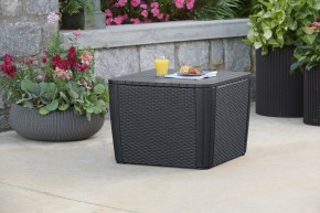 Стол-сундук Лузон Плюс (Luzon Plus Flat Wicker), графит в Игриме - igrim.mebel24.online | фото 1