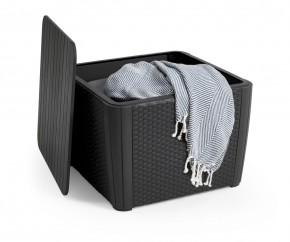 Стол-сундук Лузон Плюс (Luzon Plus Flat Wicker), графит в Игриме - igrim.mebel24.online | фото 4