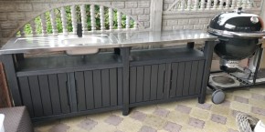 Столик для барбекю 415 Л (Unity Chef 415 L) графит в Игриме - igrim.mebel24.online | фото 1