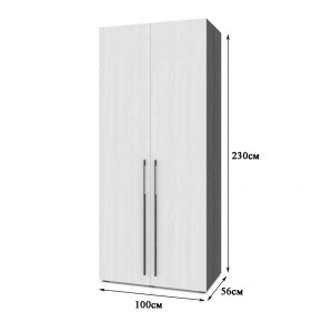 СТОУН С23 Шкаф 2-х створчатый с ящиками (дуб золотой/графит) в Игриме - igrim.mebel24.online | фото 2