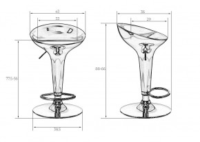 Стул барный DOBRIN BOMBA, красный в Игриме - igrim.mebel24.online | фото 9