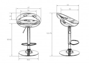Стул барный DOBRIN DISCO, серебряный в Игриме - igrim.mebel24.online | фото 7