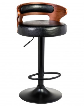 Стул барный DOBRIN FRED BLACK, коричневое дерево, чёрный в Игриме - igrim.mebel24.online | фото