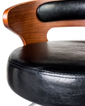 Стул барный DOBRIN FRED BLACK, коричневое дерево, чёрный в Игриме - igrim.mebel24.online | фото 6