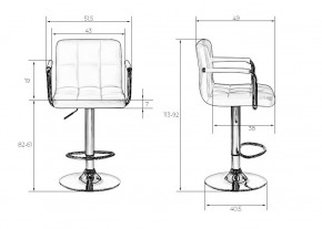 Стул барный DOBRIN KRUGER ARM, чёрный в Игриме - igrim.mebel24.online | фото 9