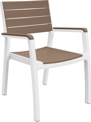 Стул c подлокотниками Гармония (Harmony armchair) белый-капучино в Игриме - igrim.mebel24.online | фото 2