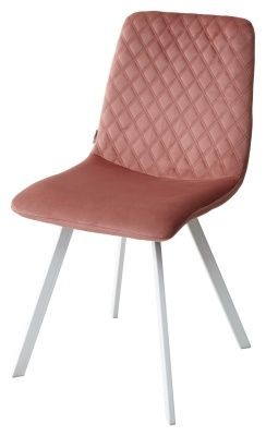 Стул DAIQUIRI BLUVEL-52 PINK / белый каркас, велюр М-City в Игриме - igrim.mebel24.online | фото 1