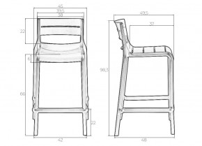 Стул полубарный DOBRIN NESSA, черный (B-03) в Игриме - igrim.mebel24.online | фото 9