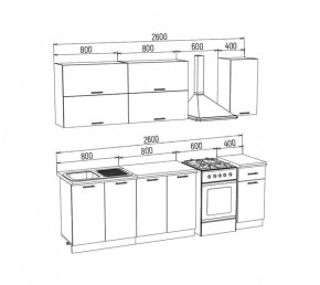 ТЕХНО Кухонный гарнитур 2,0 м Компоновка №2 в Игриме - igrim.mebel24.online | фото 10