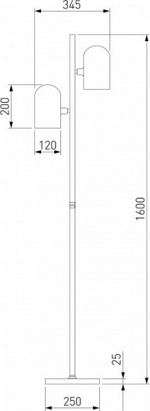 Торшер Eurosvet Bambola 01164/2 латунь в Игриме - igrim.mebel24.online | фото 2