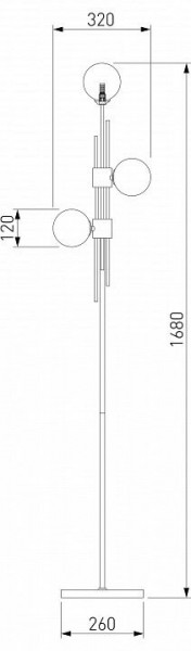 Торшер Eurosvet Volver 01383/3 черный в Игриме - igrim.mebel24.online | фото 3