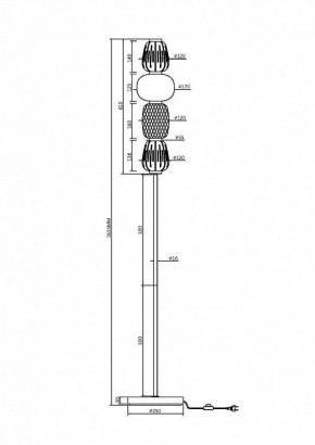 Торшер Maytoni Pattern MOD267FL-L32CH3K в Игриме - igrim.mebel24.online | фото 2