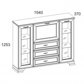 Тумба 2V1D3S, TIFFANY, цвет вудлайн кремовый в Игриме - igrim.mebel24.online | фото 2