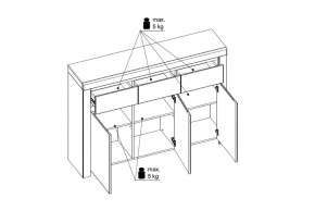 Тумба 3D3S, TAURUS, цвет белыйдуб вотан в Игриме - igrim.mebel24.online | фото 1