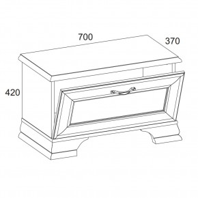 Тумба для обуви 1D TIFFANY, цвет вудлайн кремовый в Игриме - igrim.mebel24.online | фото 2