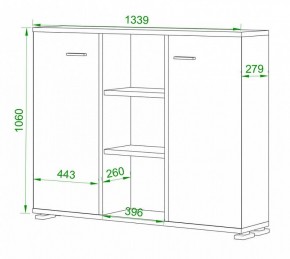 Тумба комбинированная Домино нельсон ПУ-60-3 в Игриме - igrim.mebel24.online | фото 2