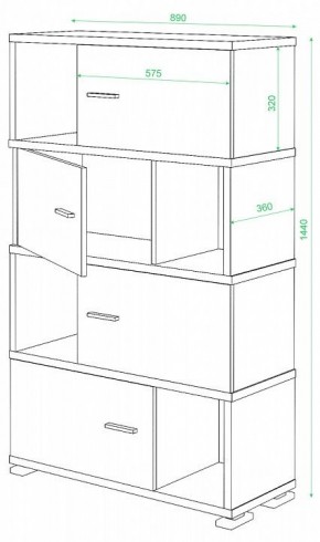 Тумба комбинированная Домино нельсон СБ-30/4 в Игриме - igrim.mebel24.online | фото 2