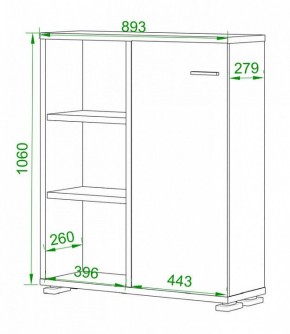 Тумба комбинированная Домино ПУ-50-2 в Игриме - igrim.mebel24.online | фото 2