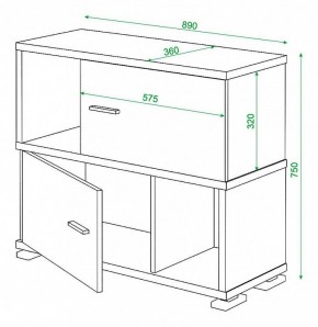 Тумба комбинированная Домино СБ-30/2 в Игриме - igrim.mebel24.online | фото 2