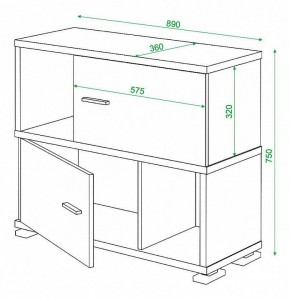 Тумба комбинированная Домино СБ-30/2 в Игриме - igrim.mebel24.online | фото 3
