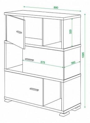 Тумба комбинированная Домино СБ-30/3 в Игриме - igrim.mebel24.online | фото 3