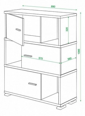 Тумба комбинированная Домино СБ-30/3 в Игриме - igrim.mebel24.online | фото 3