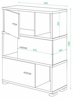 Тумба комбинированная Домино СБ-30/3 в Игриме - igrim.mebel24.online | фото 2